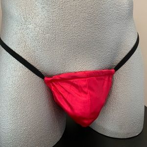 Satin Finish - Red Thong #936